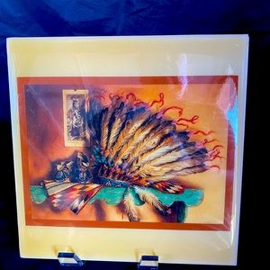 Leanin Tree Ceramic Tile “In the Shadow of the Great Chief” By Lisa Danielle